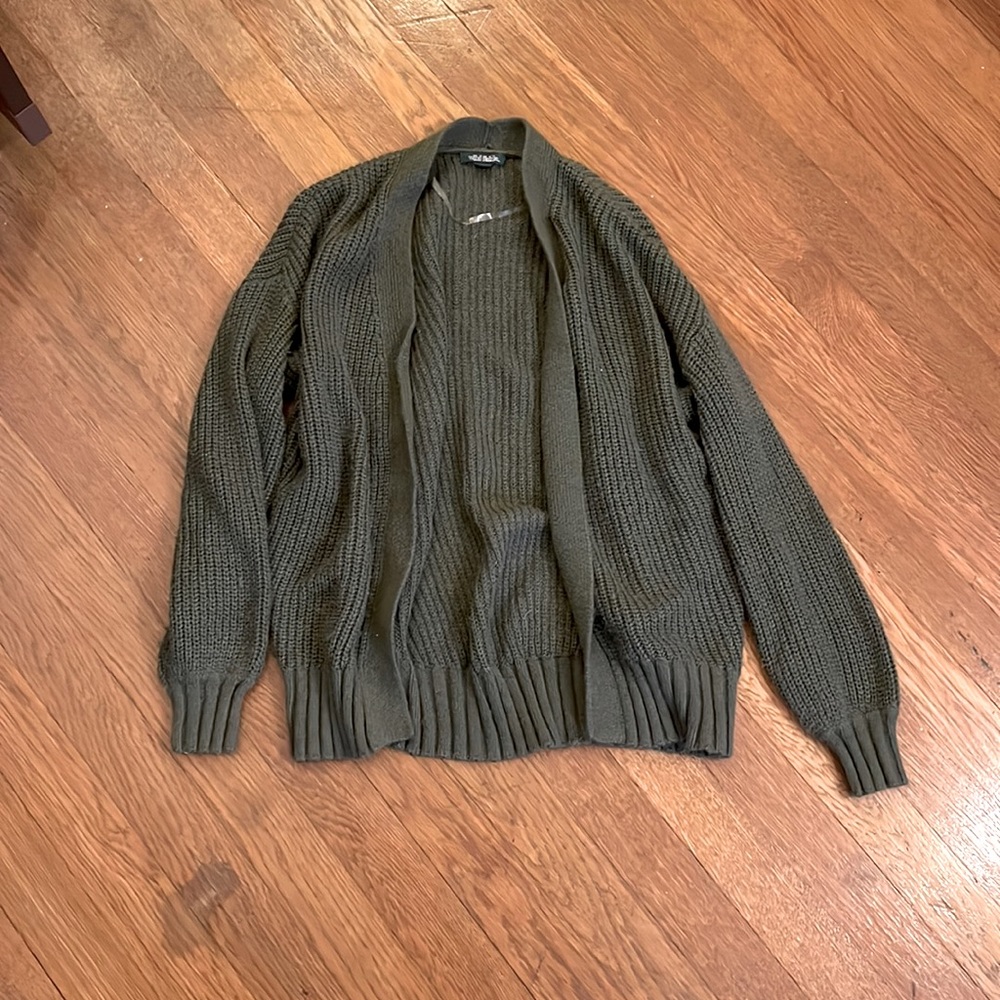 Olive green cardigan